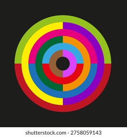 Circle chart set. Colorful ring symbol. Vector segment graphic. Round data pattern. Manual vector only. No autotrace used. EPS 10.
