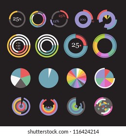 Circle chart templates collection