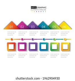 Circle chart Vector infographic template for diagram presentation, chart, business concept with 5 or 6 elements options
