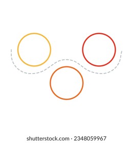 Circle chart with wavy line vector design element. Abstract customizable symbol for infographic with blank copy space. Editable shape for instructional graphics. Visual data presentation component