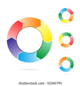 Circle Charts Vector Stock Vector (Royalty Free) 55345795