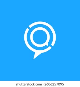 circle chat mobile app logo vector illustration template design