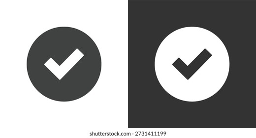 Icono de Comprobar círculo. Icono de la serie de glifos sólidos