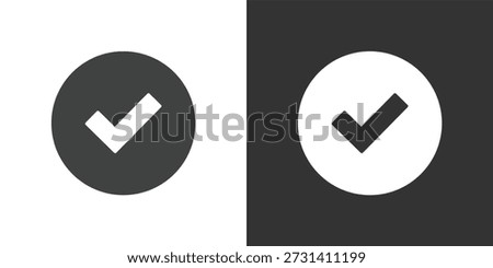 Circle Check icon. Solid glyph series icon