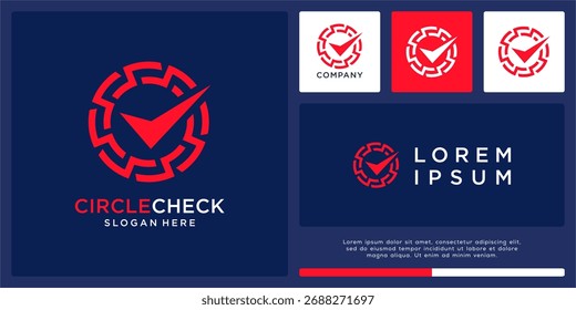 Design-Vorlage für Circle Check-Logo