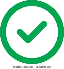 Círculo Marca de verificación Aceptar Icono EPS 10