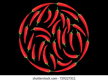 circle chili icon design