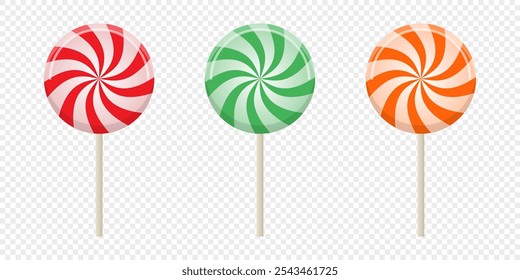 Circle christmas candy cane. Vector illustration