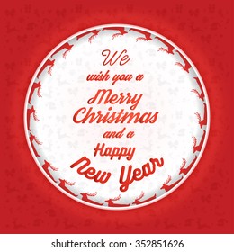 Circle Christmas red wish