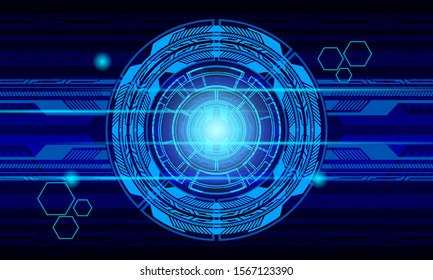 Circle Circuit Technology Target Background vector illustration