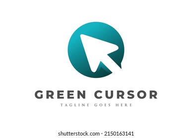 Circle Circular Round Arrow Pointer Cursor Click Logo Design Vector