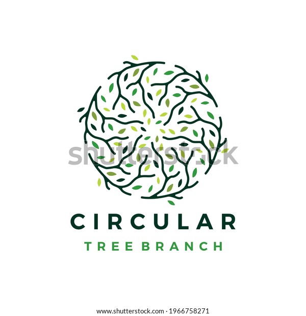 circle-circular-tree-branch-logo-vector-stock-vector-royalty-free