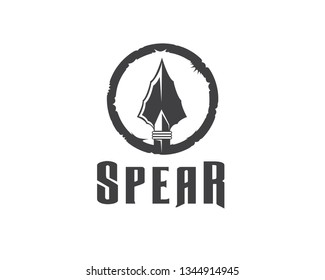 inspiración en el diseño del logotipo de la lanza clásica circular