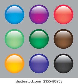 circle clear button with colorful