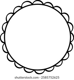 Circle clip art design on plain white transparent isolated background for card, shirt, hoodie, sweatshirt, apparel, tag, mug, icon, poster or badge