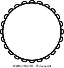 Circle clip art design on plain white transparent isolated background for card, shirt, hoodie, sweatshirt, apparel, tag, mug, icon, poster or badge