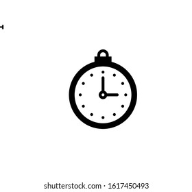 Circle Clock. Black simple vector icon