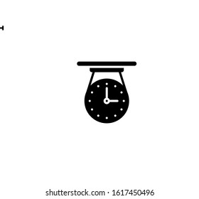 Circle Clock. Black simple vector icon