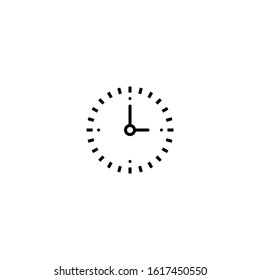 Circle Clock. Black simple vector icon