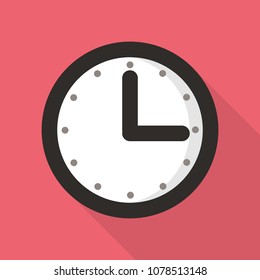 Circle clock icon. Flat illustration of circle clock vector icon for web