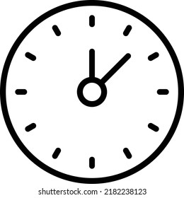 Icono de alarma de tiempo de reloj circular