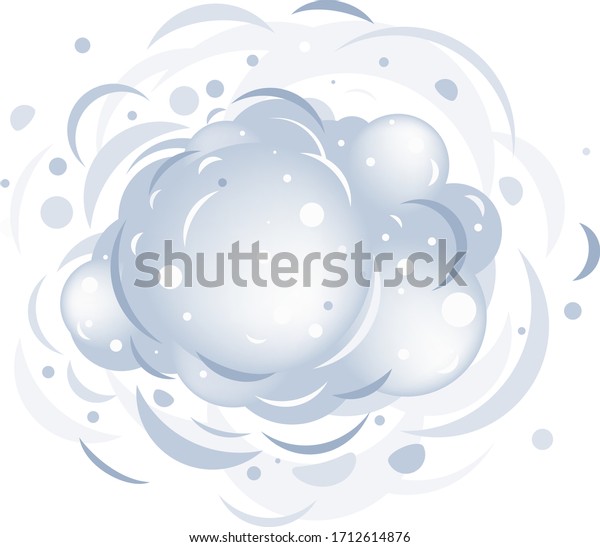 灰色の雲の輪切りのイラスト 灰色の埃の漫画のクリップアートの汚い空気 煙の多い空気の視認性の悪さ 有毒物質の蒸発 のベクター画像素材 ロイヤリティフリー