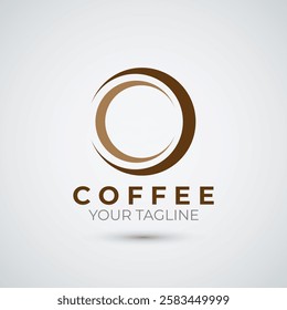 circle coffee logo icon design template