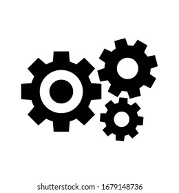 icono de mecanizado en blanco