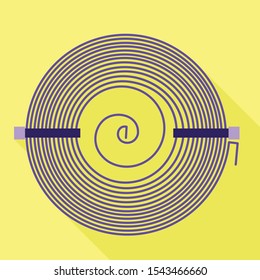 Circle coil icon. Flat illustration of circle coil vector icon for web design