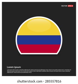 circle Colombia flag Sticker