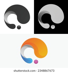 Color del círculo C Letra Resumen Logotipo