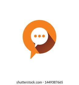 circle color chat logo design