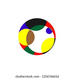 circle color full design logo