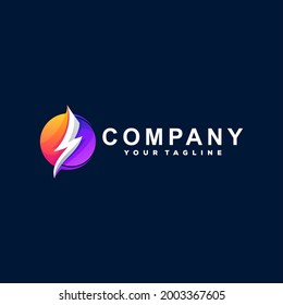 circle color gradient logo design