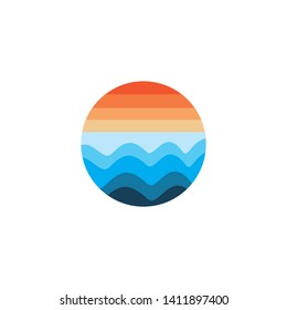 circle color landscape logo design