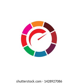 Circle Color Motion Speed Metre Logo Design