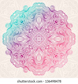 circle color pattern on beige background