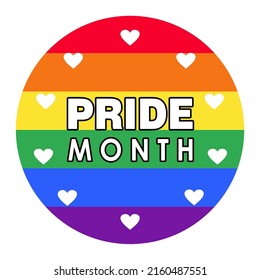 circle with the color of the pride of lgbt surrounded by pictures of love