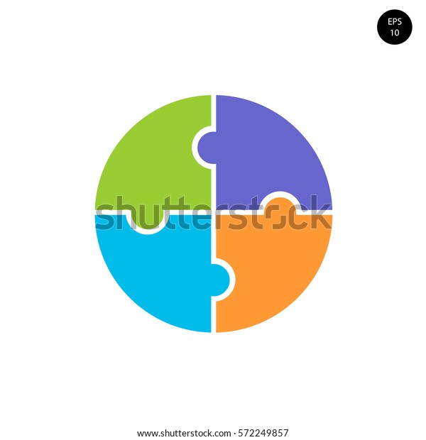circle, color puzzle section, a\
circle divided into four equal parts, a circle outline\
vector