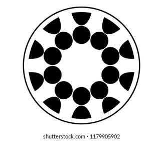 circle color solid template logo