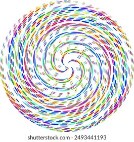 circle with colored ovals making a beautiful gradient texture
