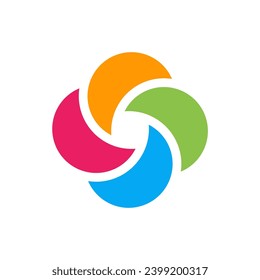 circle colorful abstract icon logo