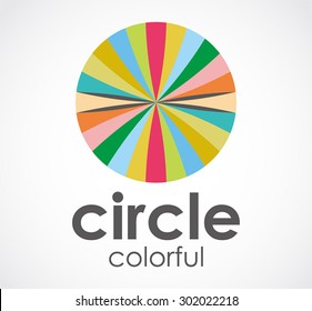 Circle colorful art abstract vector logo design template creative business icon innovative company symbol concept