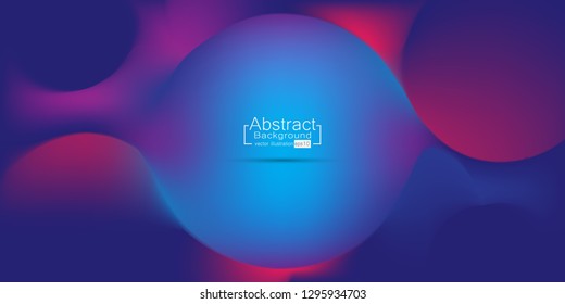 Circle colorful background design. Fluid gradient shapes composition. Futuristic design landing page. Vector illustration.