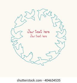 Circle of colorful birds.