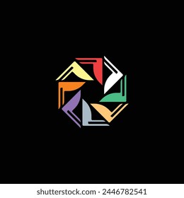 Circle colorful creative vector logo design . 