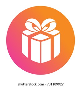 The Circle colorful gradient christmas holiday gift box icon