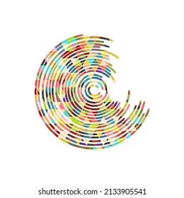 circle colorful isolated vector illustration