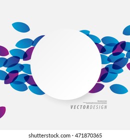 Circle with Colorful Leaves Layout/Design Cover Background
