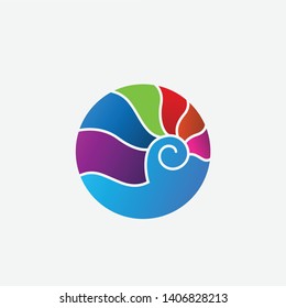 circle colorful logo design template
